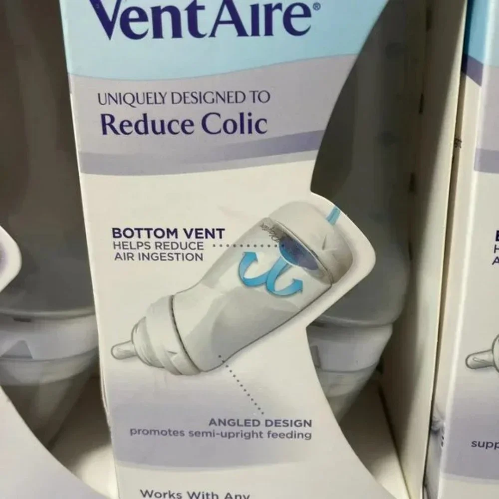 Playtex VentAire Bottom Vent Angled Baby Bottle 9oz NaturaLatch Silicone Nipple